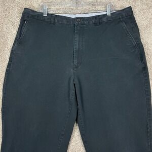 Bonobos Pants Mens 40x30 Black Straight Fit Chino Flat Front Stretch Classic EUC